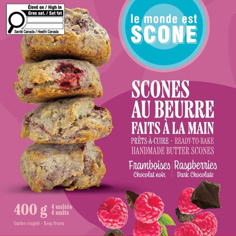 Scones framboise et chocolat noir