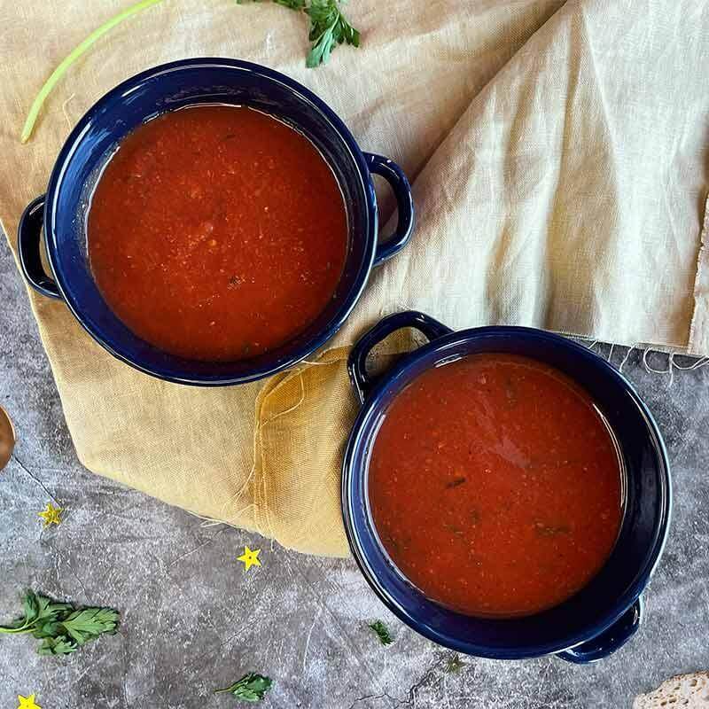 Soupe aux tomates rôties sans gluten