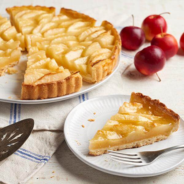 Tarte aux pommes prédécoupée