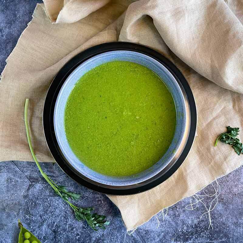 Soupe aux pois verts sans gluten